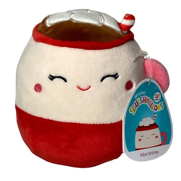 Squishmallows Marshina Hot Chocolate Cup Mug 5” Mini Plush Soft Toy Kellytoy NWT - Picture 1 of 12